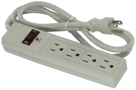 4 Outlet Surge Suppressed Plug Strip